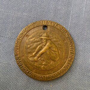 1955 San Diego Federal Savings & Loan Association Medal Gold Miner California
